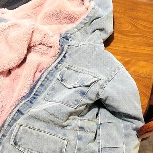 Girls Sherpa lined Jean Jacket